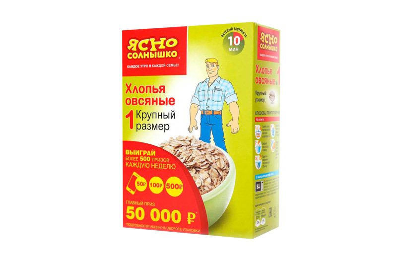 Овсяные хлопья 'Ясно солнышко' N1 500 гр