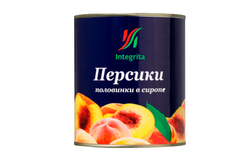 Персики в сиропе 'Integrita' 460 гр